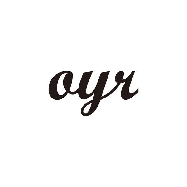 Letra Oyr Conectar Símbolo Geométrico Simple Logo Vector — Vector de stock