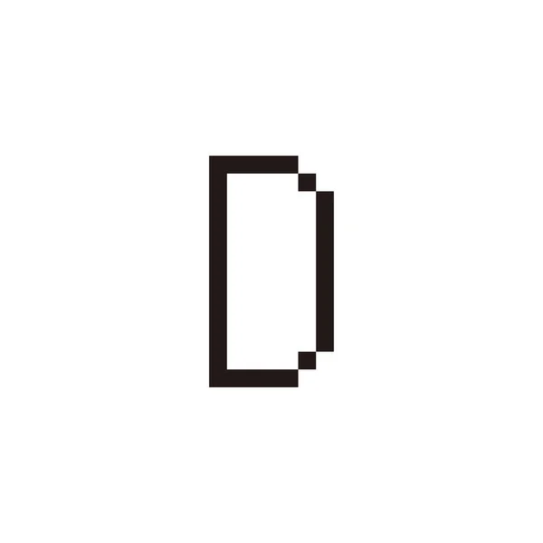 Γράμμα Pixel Γεωμετρικό Σύμβολο Απλό Διάνυσμα Λογότυπο — Διανυσματικό Αρχείο