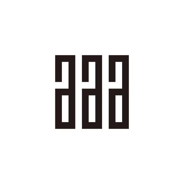 Letter Aaa Rektanglar Geometrisk Symbol Enkel Logotyp Vektor — Stock vektor