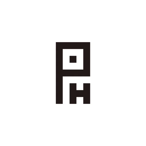 Litera Kwadrat Prostokątny Symbol Geometryczny Prosty Wektor Logo — Wektor stockowy