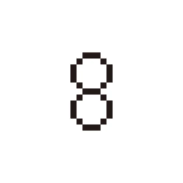 Carta Pixel Símbolo Geométrico Vetor Logotipo Simples —  Vetores de Stock