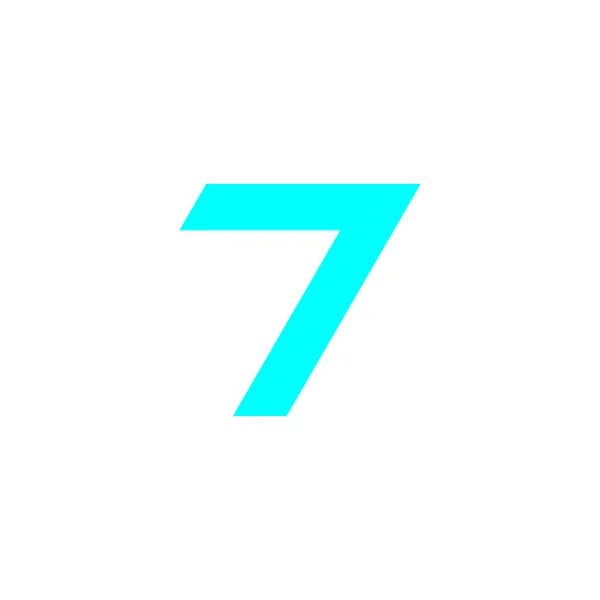 Numero Blu Simbolo Geometrico Moderno Semplice Logo Vettoriale — Vettoriale Stock