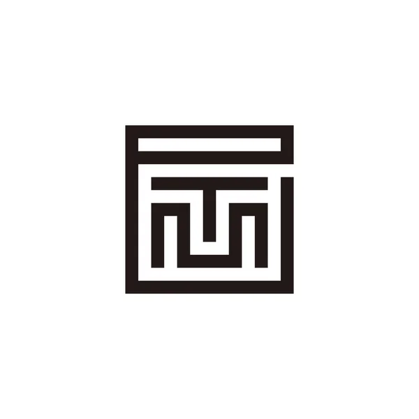 Lettera Simbolo Geometrico Quadrato Semplice Logo Vettoriale — Vettoriale Stock