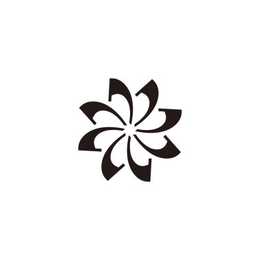 Fan, teknoloji geometrik sembolü basit logo vektörü