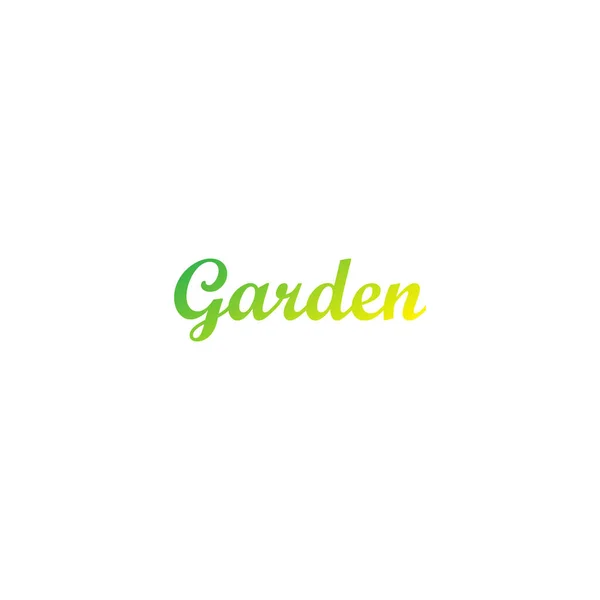 Texto Jardín Símbolo Geométrico Simple Logo Vector — Archivo Imágenes Vectoriales