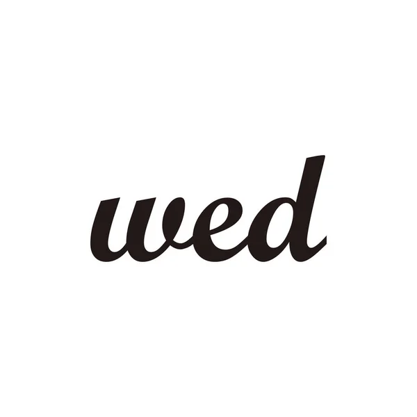 Buchstabe Wed Verbinden Geometrisches Symbol Einfacher Logo Vektor — Stockvektor