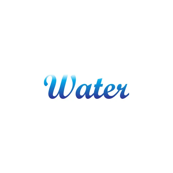 Tekst Woda Symbol Geometryczny Prosty Wektor Logo — Wektor stockowy