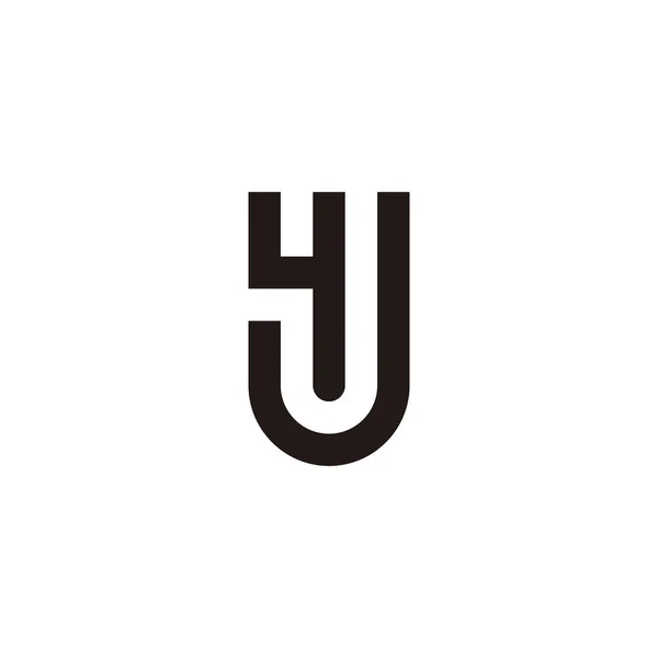 Letter Nummer Schild Geometrisch Symbool Eenvoudige Logo Vector — Stockvector