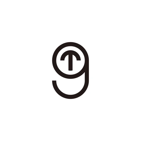 Літера Колі Геометричний Символ Простий Вектор Логотипу — стоковий вектор
