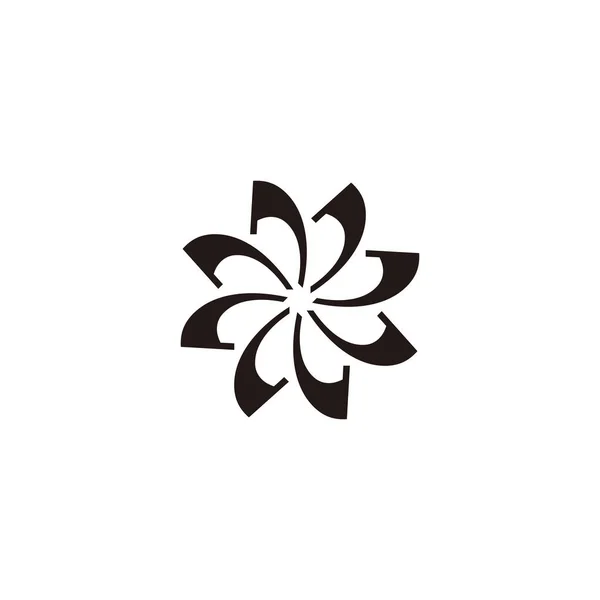 Eventail Technologie Symbole Géométrique Simple Logo Vecteur — Image vectorielle