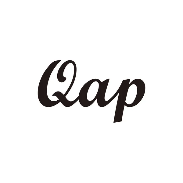 Písmeno Qap Připojit Geometrický Symbol Jednoduchý Vektor Loga — Stockový vektor