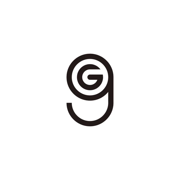 Carta Círculo Símbolo Geométrico Vetor Logotipo Simples —  Vetores de Stock