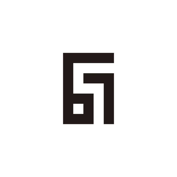 Número Símbolo Geométrico Cuadrado Simple Logotipo Vector — Archivo Imágenes Vectoriales