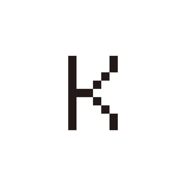 Lettera Pixel Simbolo Geometrico Semplice Logo Vettoriale — Vettoriale Stock