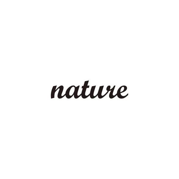 Tekst Natuur Geometrisch Symbool Eenvoudige Logo Vector — Stockvector