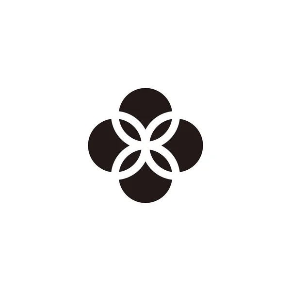 Okna Pozostawia Symbol Geometryczny Prosty Wektor Logo — Wektor stockowy