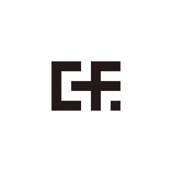 Letra Cuadrado Símbolo Geométrico Simple Logotipo Vector — Vector de stock