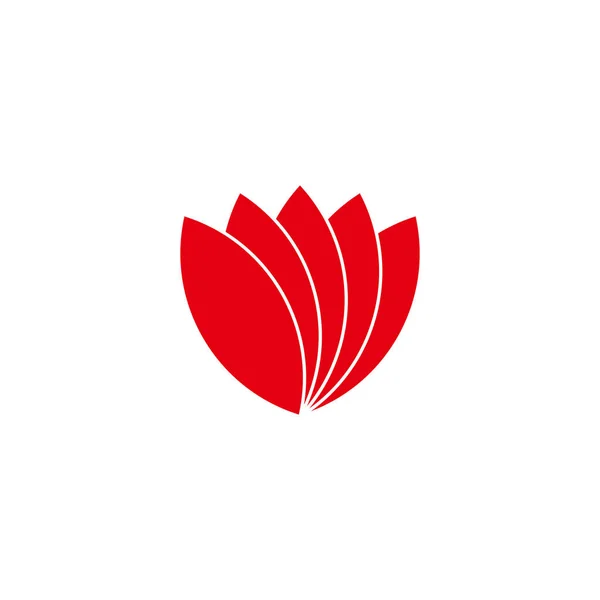 Çiçek Ardında Geometrik Sembol Bırakır Basit Logo Vektörü — Stok Vektör