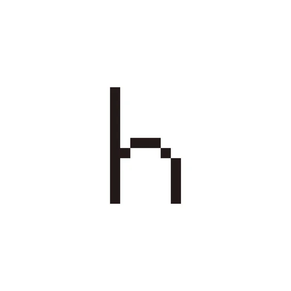 Carta Pixels Símbolo Geométrico Vetor Logotipo Simples —  Vetores de Stock