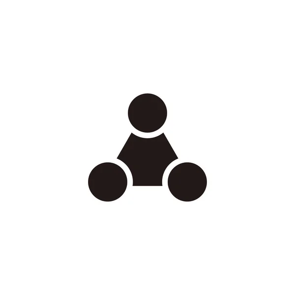 Cercle Trois Technologie Géométrique Symbole Simple Logo Vecteur — Image vectorielle