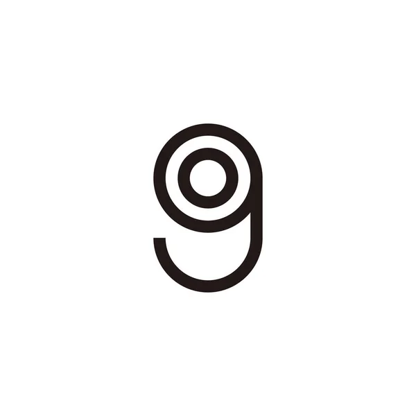 Bokstaven Cirkel Geometrisk Symbol Enkel Logotyp Vektor — Stock vektor
