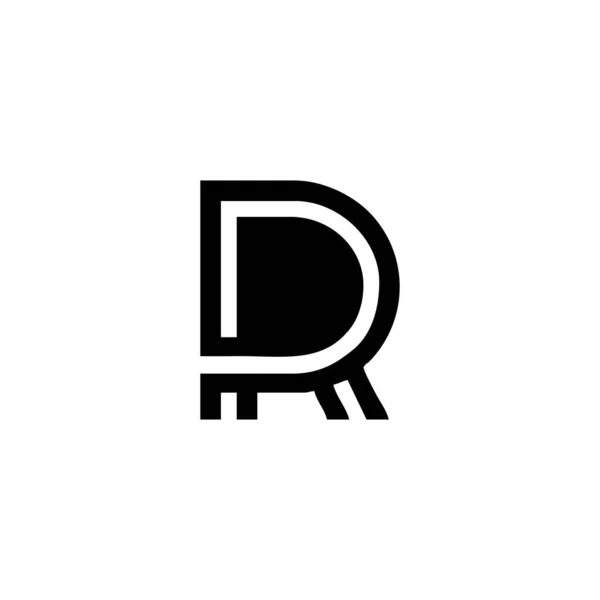 Letra Linhas Símbolo Geométrico Vetor Logotipo Simples —  Vetores de Stock