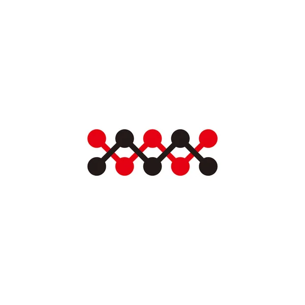Bokstaven Och Molekyler Vetenskap Geometrisk Symbol Enkel Logotyp Vektor — Stock vektor