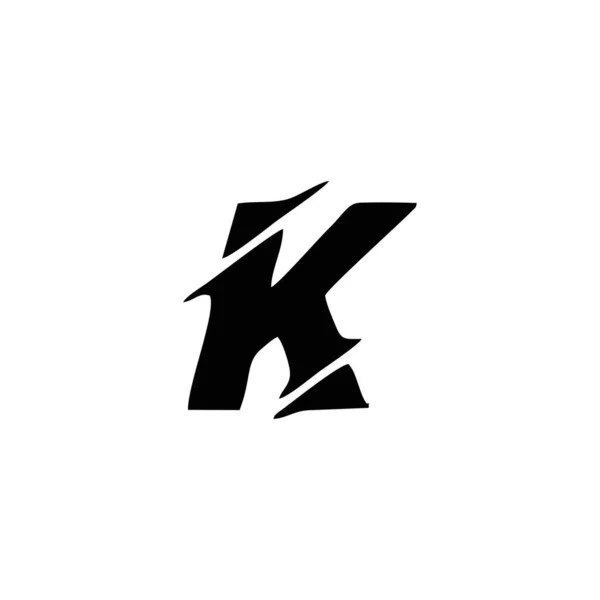 字母K图解几何符号简单标识向量 — 图库矢量图片