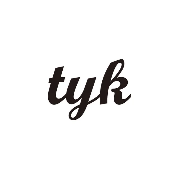 Letra Tyk Conectar Símbolo Geométrico Simple Logo Vector — Vector de stock