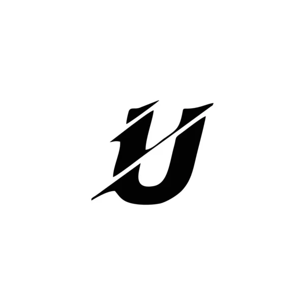 手紙Uのイラスト幾何学的なシンボルシンプルなロゴベクトル — ストックベクタ