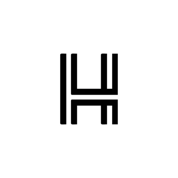 Lettera Linee Simbolo Geometrico Semplice Logo Vettoriale — Vettoriale Stock