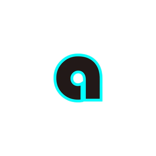 Lettre Néon Symbole Géométrique Clair Simple Logo Vecteur — Image vectorielle