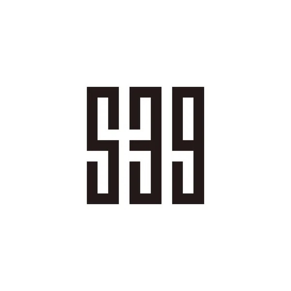 Numéro Carré Rectangles Symbole Géométrique Simple Vecteur Logo — Image vectorielle