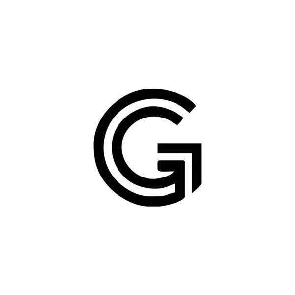 Lettera Linee Simbolo Geometrico Semplice Logo Vettoriale — Vettoriale Stock