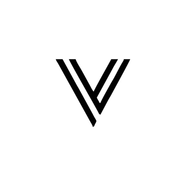 Letter Lines Geometric Symbol Simple Logo Vector — Stok Vektör