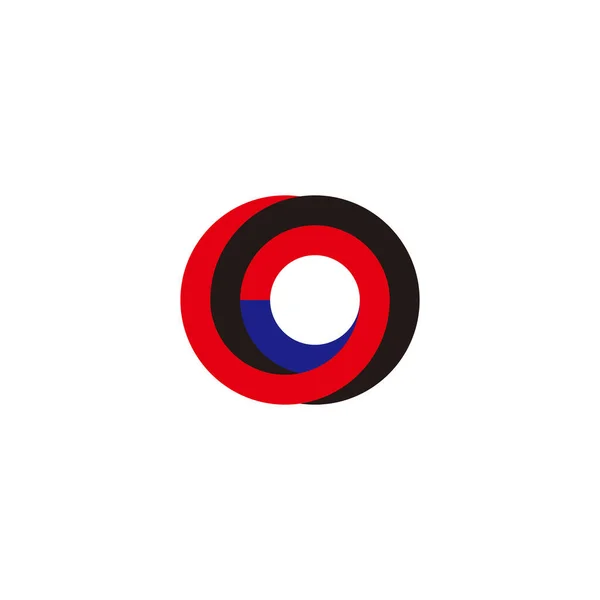 Okręgi Lub Fale Symbol Geometryczny Prosty Wektor Logo — Wektor stockowy