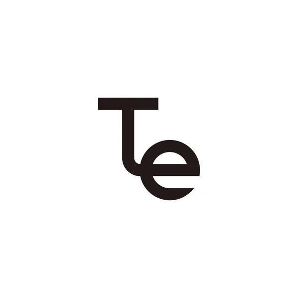Letter Connect Geometric Symbol Simple Logo Vector —  Vetores de Stock