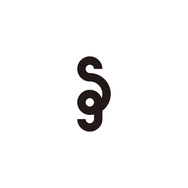 Bokstäver Och Ansluta Geometrisk Symbol Enkel Logotyp Vektor — Stock vektor