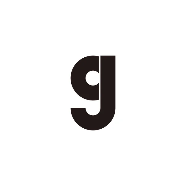 Lettre Contour Géométrique Symbole Simple Logo Vecteur — Image vectorielle