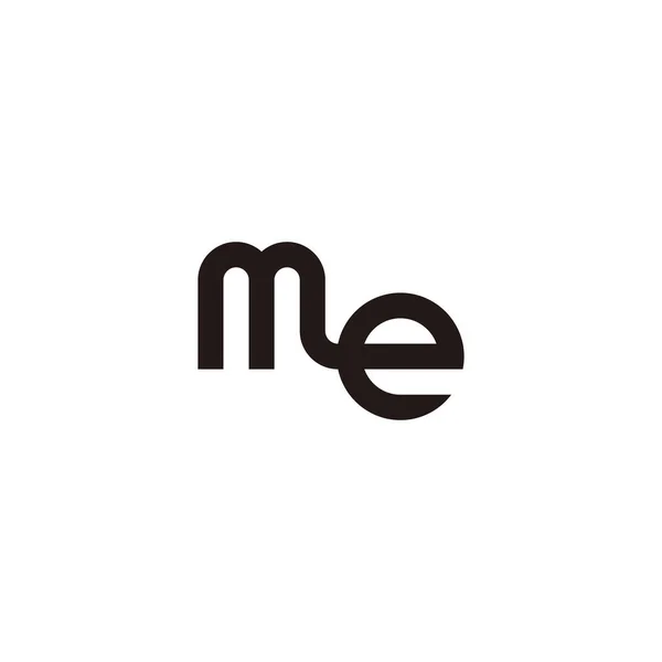 字母M E连接几何符号简单的标识向量 — 图库矢量图片