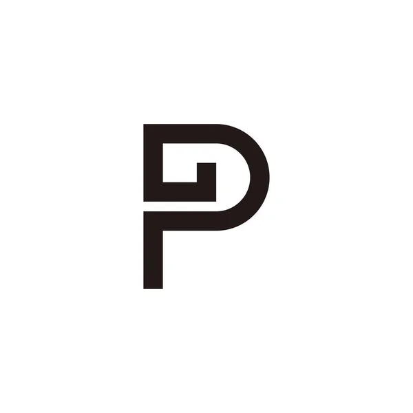 Litera Linia Symbol Geometryczny Prosty Wektor Logo — Wektor stockowy