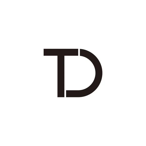 Letra Símbolo Geométrico Vetor Logotipo Simples —  Vetores de Stock