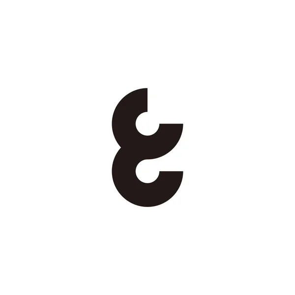 Letter Number Outline Geometric Symbol Simple Logo Vector — Stock Vector