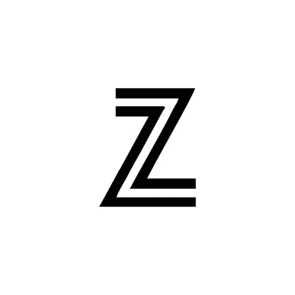 Letra Linhas Símbolo Geométrico Vetor Logotipo Simples — Vetor de Stock