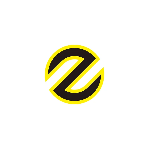 Круг Буквы Геометрический Символ Неоновой Линии Простой Вектор Логотипа — стоковый вектор