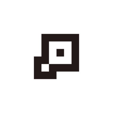 O harfi galeri geometrik sembolü basit logo vektörü