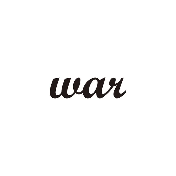 Letter War Connect Geometric Symbol Simple Logo Vector — Stock Vector