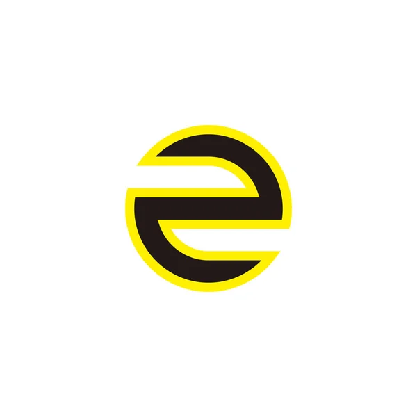 Numéro Cercle Néon Symbole Géométrique Simple Logo Vecteur — Image vectorielle