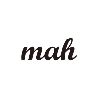 m harfi, a ve h geometrik sembolü basit logo vektörü