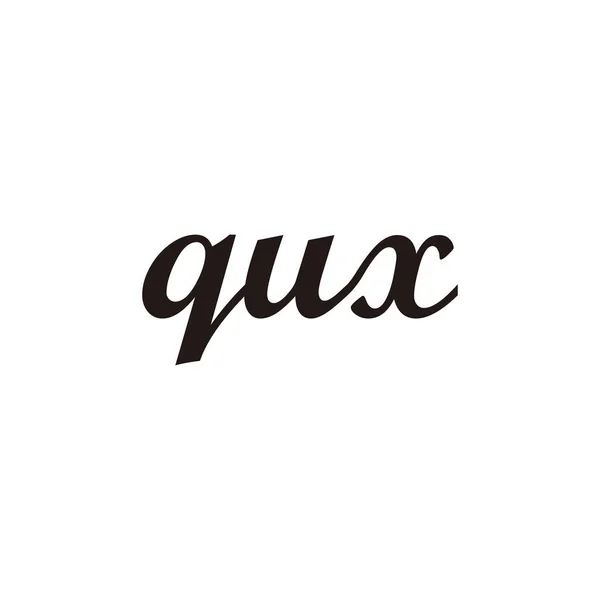 Písmeno Qux Připojit Geometrický Symbol Jednoduchý Vektor Loga — Stockový vektor